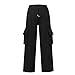 Tatumaie Womens Wide Leg Sweatpants,Black Oversized Womens Sweatpants Baggy Barrel Cargo Pants High Waisted Wide Leg Joggers Fashion Clothing Streetwear with Pockets 2026 S