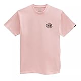  Vans - Camiseta DE Manga Corta EN Color Rosa con Letras A Contraste - Camiseta para Hombre (m)