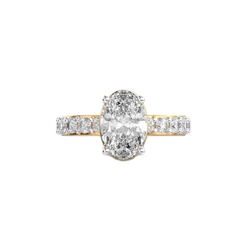 Bague d'éternité ovale moissanite argent anti-ternissement pour remplacer le diamant
