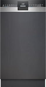 Siemens SR55ZS10ME, iQ500 Smarter Geschirrspüler Teilintegriert, 45 cm breit, Besteckschublade, Edelstahl, Zeolith Trocknung, extra leise, aquaStop, varioSpeed Kurzprogramm, Innenbeleuchtung