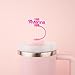 Custom Hot Pink Straw Cover Cap Tip, Personalized Pink Girl Name Tags, Cups with Lids and Straws Topper Compatible with 30 & 40 Oz Tumbler Funny Useful Cute Gifts for Girls Women