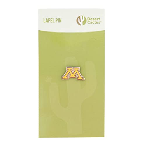 Image of Desert Cactus University of Minnesota Lapel Pin MINN Golden Gophers Made of Metal for Formal Wear, Bag and Hat Jewelry, and Tie Tack (Pin 2)
