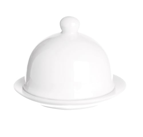 Excelsa Beurrier avec Couvercle pour Usage Domestique, Blanc, 7,6 cm