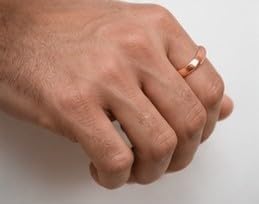 Handmade Solid Copper Ring for Women and Men, 2pcs