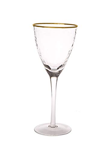 Set de 6 vasos Classic Touch con reflejo dorado