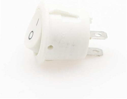 Interrupteur circulaire à bascule SPST 2 pins AC 250V 6A pour petits appareils