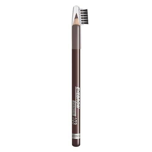 Luxvisage Long-Lasting Natural Looking Smudge-Proof Powdery Eyebrow Pencil (Color 103, Chestnut Brown)