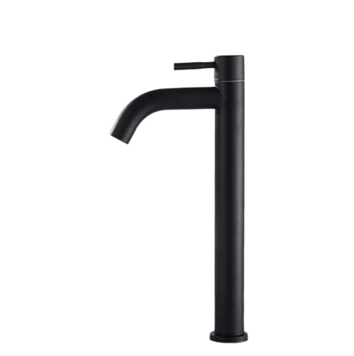 Mitigeur de salle de bain noir design cascade robinet évier cuivre eau chaude froide monotrou