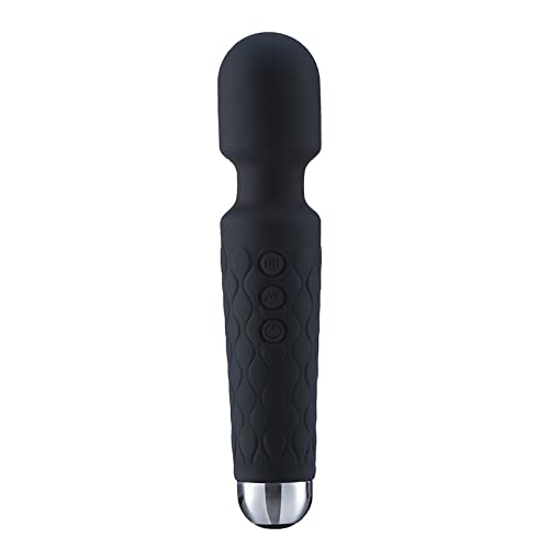 Sex Toy with 20 Patterns 8 Speeds Vibrator for Women Pleasure Rechargeable Vibrator Personal Wand Massager Black