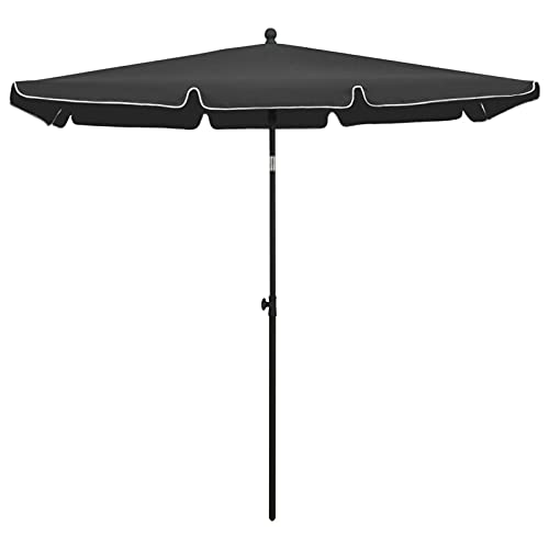 Parasol con Poste 210x140 cm Antracita canopy de gran cobertura 2