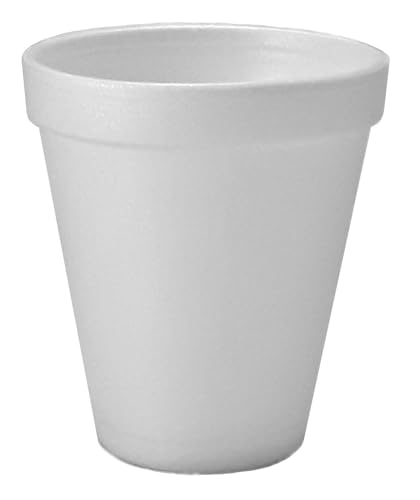 EcoQuality 6 oz White Insulated Foam Drinking Cup Single Use Disposable for Drinks Water Coffee Tea Soda Juice (200)