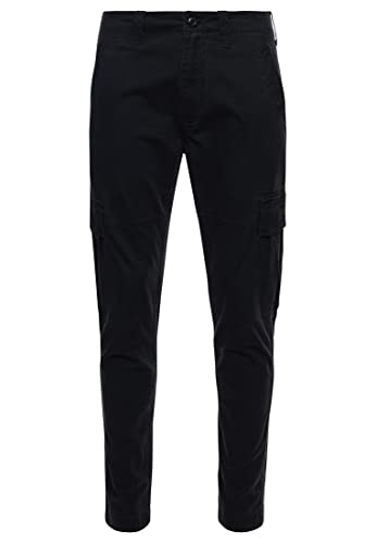 Superdry Core Cargo Pantalon, Noir délavé, 34W x 32L Homme