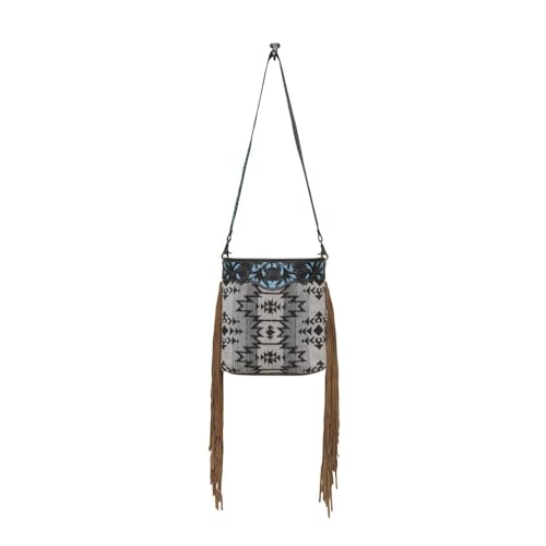 Western Leather Shoulder Bag for Women - Hand Tooled Upcycled Crossbody Bag With Tassel4