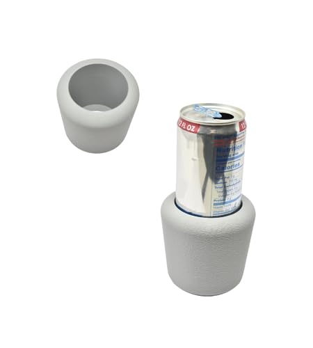 Slim Can Cup Holder Adaptor for Cars, RVs, Boats, Golf Carts - Keep Your Skinny Cans, Seltzers, and Energy Drinks Secure | Multiple Color Options | Made in USA (Gray)