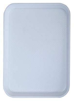 Image of Serving Tray Platter Rectangular Shape Plastic Trays for Drink Breakfast Tea Dinner Coffee Salad Food for Dinning Table Home Kitchen 12x16 Inches (White)