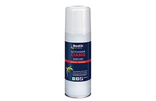 Bostik, Acelerador en Spray para el curado de los adhesivos de cianocrilato en 3 segundos, Activador Ciano, Transparente, Spray 200 ml Cover