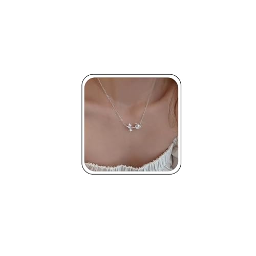 Cybche Vintage Tulipano Collana Fiore Cristallo Tulipano Collana Pendente Strass Orizzontale Tulipano Fiore Collana Girocollo Piccolo Cz Tulipano Catena Collana Argento Cz Opale Collana Gioielli
