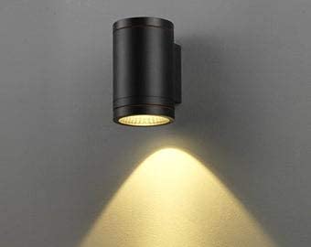 Prisha lights 5 Watts Wall Highlighter with Black Finish Cylinderical Metallic Body (Warm White) Waterproof- SPR_85