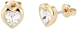 Ted Baker London Han Crystal Heart Stud Earrings for Women (Gold Tone/Crystal)
