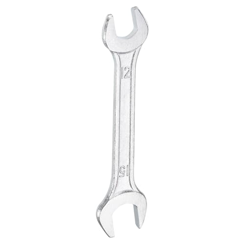 QUARKZMAN Chiave A Doppia Estremità Aperta 12mm x 15mm Metrica Angolo Di Inclinazione Di 15 Gradi Chiave A Testa Piatta Piccola Chiave Aperta Zincata Auto Montaggio Mobili