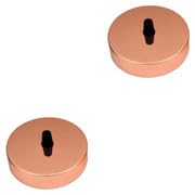 LEDSone 2PCS Ceiling Rose Pendant Cable Grip Clamp Plate for Light Fitting Hanging Lamp,100mm Multi Colour Full Set Hanging Lamp Ceiling Accessories (Rose Gold)