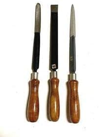 New 3 Piece Bearing Scraper Set - Engineers Machinist Scrapers Tool - Engineering Modelling - Size 12"" - 300mm