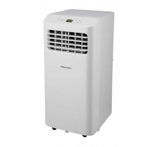 Image of Hisense Portable Air Conditioner 5000-BTU DOE (115-Volt) White Vented, Remote control, Cools 150-sq ft, 24 Hour Timer, 3-modes (Cooling, Fan, Dehumidifier), Noise Level dB 47 - AP0522CR1W (Renewed)