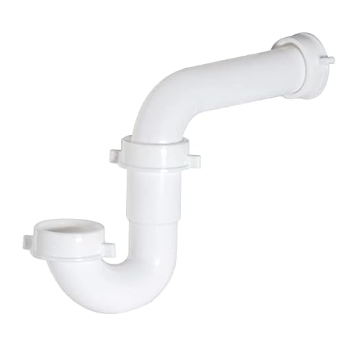 EASTMAN 35376 P-Trap with Adapter, 2.1 x 5 x 11, White