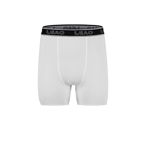 LEAO Youth Boys Compression Shorts 2-pack Performance Athletic Underwear Sports Boxer Briefs4