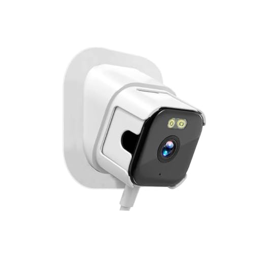 Tosuny Cámara para Ventana 2K con IA, cámara para Interior de Ventana con antirreflejos y detección de Movimiento PIR, WiFi 2.4G y 5G, visión Nocturna en Color