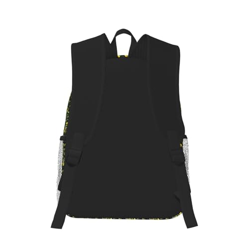 Sac à dos imprimé citron et fleurs avec compartiment PC portable - 3