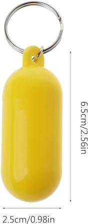 2 Pcs Yellow Floating Keychain Pills-Shape Float Key Rings for Boat Sailings Kayak Surfing Water Sports Floating Key Chain Sports Fan Key Chains Car Keychains Car Accessories, Sports Fan Key Chains - Thumbnail 2