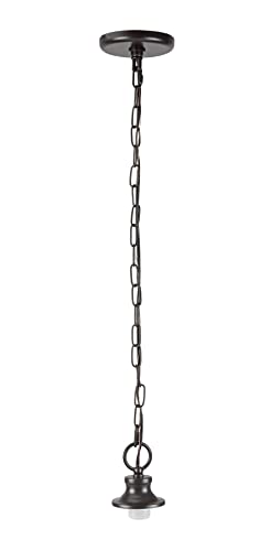 Image of Aspen Creative 21050-11, Indoor Pendant Light Kit, 6' SPT-1 Black Wire / 5' Steel Chain. Socket Cup: 3-1 /2 inch W x 1-15 /16 inch H. Suitable: 16 inch D. to 18 inch D. Pendant Shade. Oil Rubbed Bronze. 1 Pack.