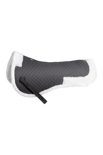 HORZE Fur Half Pad | Durable, Breathable, Non-Slip Correction Saddle Pad - Grey – Pony