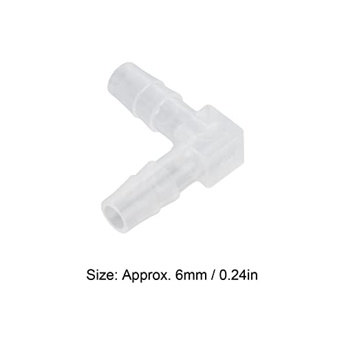 KIMISS Elbow Hose Barb 90 stopni, 10 szt. plastikowe złączki L do węży, adapter równy dla akwarium