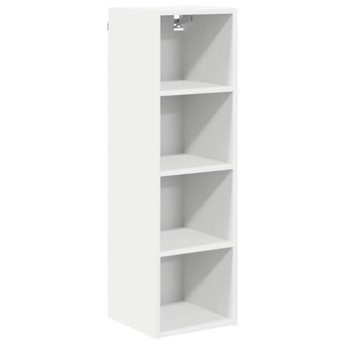 vidaXL Hängeschrank Riga Weiß 30 x 29,5 x 100 cm Holzwerkstoff, Geräumiger Stauraum, robuster Küchenregal, Moderne Wand-Organizer, Holzlösung für mehr Platz