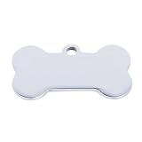 GUAngqi Cute Dog Bone Charm Pendant Silver Tone Stainless Steel Blanks Tags Ornaments Decoration