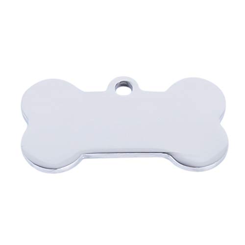 Guangqi Cute Dog Bone Charm Pendant Silver Tone Stainless Steel Blanks Tags Ornaments Decoration #TOP2
