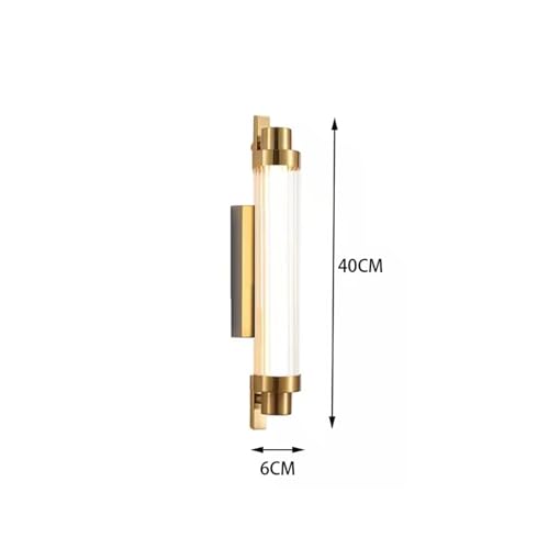 Lámpara de pared moderna de tira larga 70 cm aplique recto dorado para salón 3