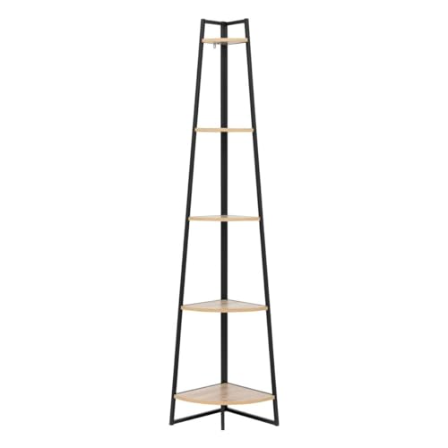 5five - estantería esquinera aliaj 5 Niveles 180cm Efecto Madera