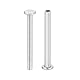 QUARKZMAN 50 Stück Halbhohlnieten, 2mm x 18mm Aluminium Flachkopf Halbhohle Nieten für Industrie Haushaltsreparatur Befestigung, Silber
