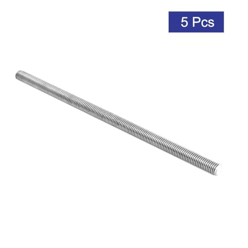 sourcing map 5 Stück Gewindestangen M8x180mm Edelstahl 304 Gewindestift Metrischem Vollgewinde Bar Gewindestäbe für Befestigung CNC-Werkzeugmaschinen 3D-Drucker Industrie Geräte