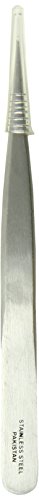 Tamsco Pointed Tweezers, Progressive, Fine 4.5-Inch Stainless Steel Pointed Tweezers Fine Tip Progressive