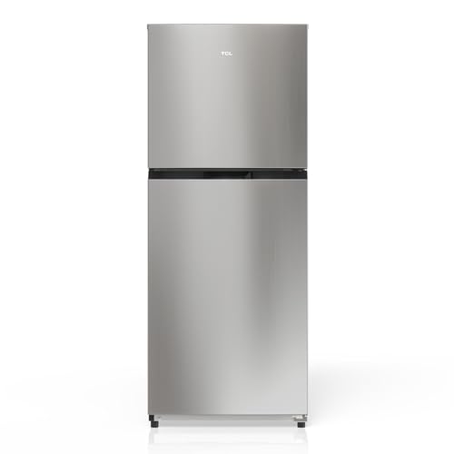 TCL 11.6 Cu Ft Counter-Depth Refrigerator with Freezer in Silver, Frost Free Energy Efficient Fridge...