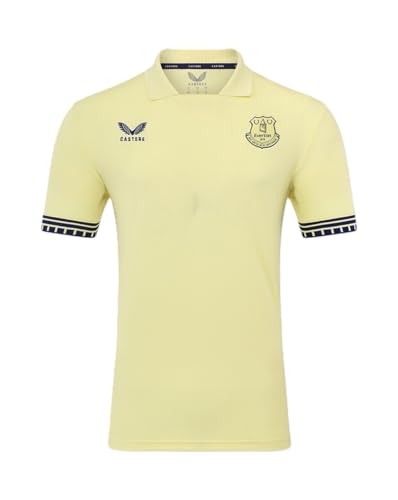 Castore Everton FC Unisex Kids Away Short Sleeve Shirt Pastel Yellow 9 Years