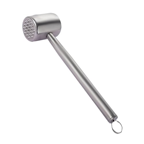 KICHOUSE 1pc Stainless Steel Meat Tenderizer Mallet Practical Meat Hammer for Tenderizing Steak and Poultry Comfortable Handle for Home and Restaurant Use