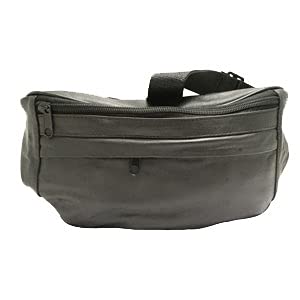 Sac banane cuir Amalia IV noir homme pour libérer vos poches encombrées