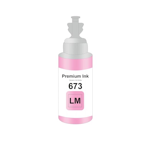 Image of T673 Compatible Refill Ink for Epson L805, L800, L1800, L810, L850 Printer - Compatible Ink Bottle for Epson T673 Ink Code (T673 Light Magenta Ink 1 Pcs)
