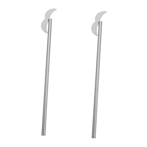 STOBAZA 2pcs Stainless Steel Stirring Paddle Toy Traffic Signs Stirrer Mixer Shaft Chemistry Experimental Stirrer Drink Stirrer Electric Beverages Agriculture Labs Stir Sticks Silver