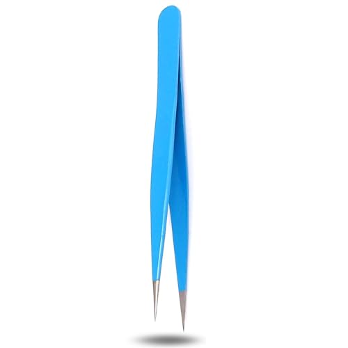 Precise Canada: Stainless Steel Point Tweezer, Sky Blue